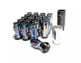 Project Kics Lug Nut & Lock Set R40 ICONIX 12x1.25 20PC NeoChrome w/ Black Caps WRIF13NK(Copy)